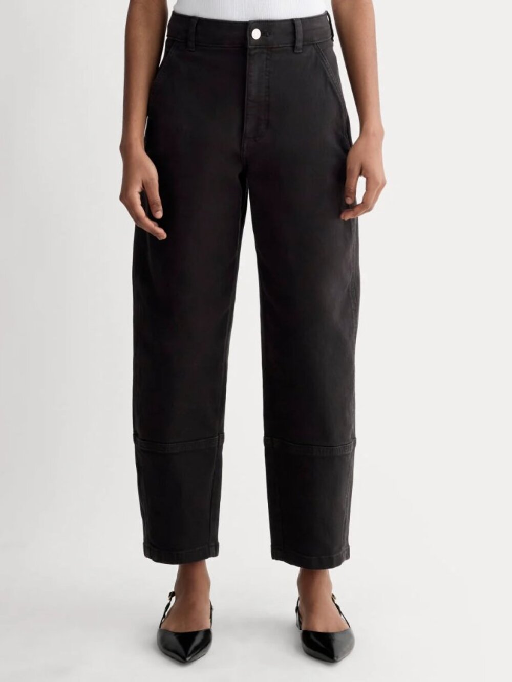 Everlane Utility Barrel Pant Black 00 inseam 25